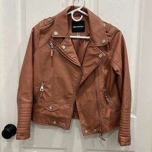 Like new! Juniors Large faux leather jacket
